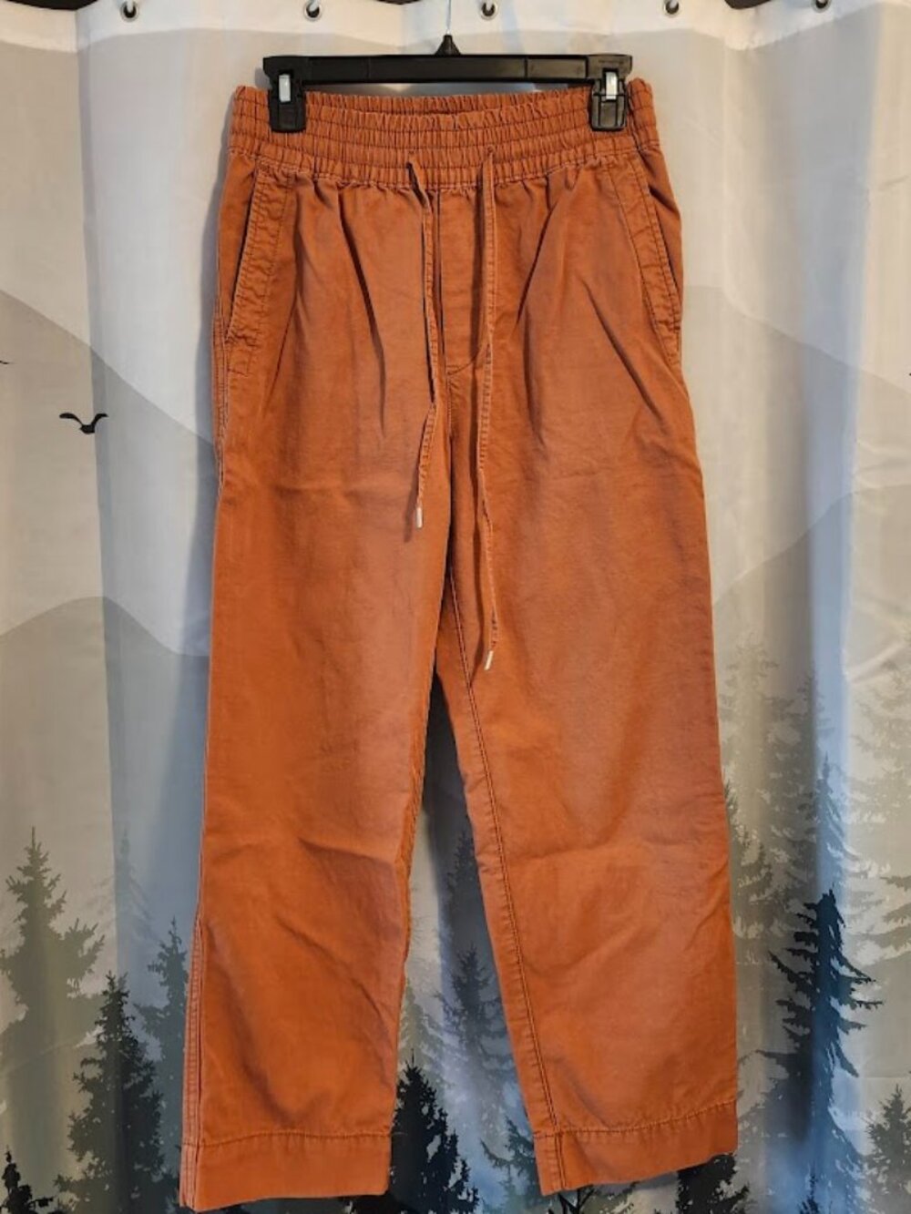 Gap Drawstring Pull-On Rust Orange Pants